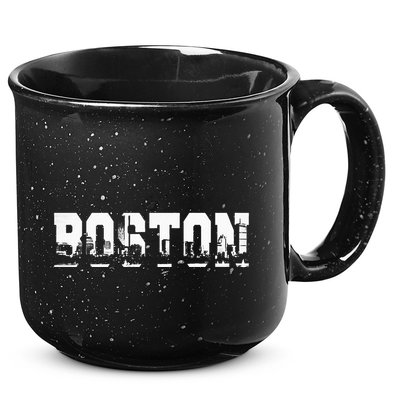 Boston Massachusetts Skyline Graphic Apparel 15oz Campfire Ceramic Mug