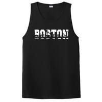 Boston Massachusetts Skyline Graphic Apparel PosiCharge Competitor Tank