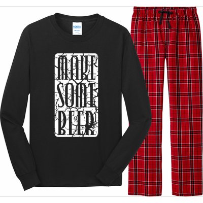 Brewing Make Some Beer Gift Long Sleeve Pajama Set