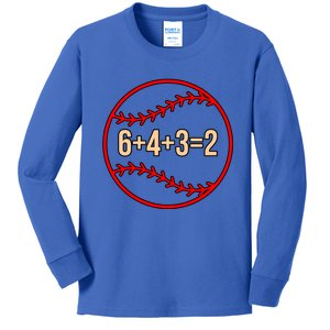 Baseball Math Sports Player Lover Coach Graphic Gift Kids Long Sleeve Shirt