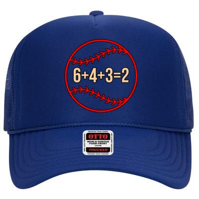 Baseball Math Sports Player Lover Coach Graphic Gift High Crown Mesh Back Trucker Hat