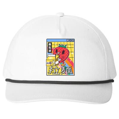 Banana Milk Strawberry Rainbow Digital Japan Style Vaporwave Gift Snapback Five-Panel Rope Hat