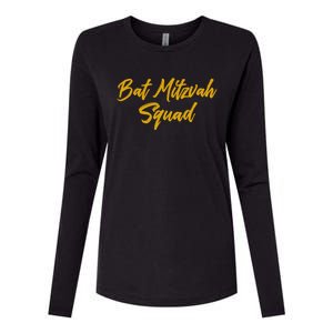 Bat Mitzvah Squad Happy Birthday Jewish Friends Family Funny Gift Womens Cotton Relaxed Long Sleeve T-Shirt