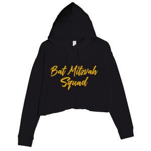 Bat Mitzvah Squad Happy Birthday Jewish Friends Family Funny Gift Crop Fleece Hoodie