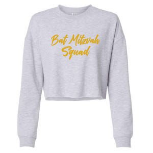 Bat Mitzvah Squad Happy Birthday Jewish Friends Family Funny Gift Cropped Pullover Crew