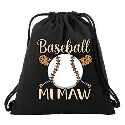 Baseball Memaw Sports Player Lover Coach Graphic Cool Gift Drawstring Bag