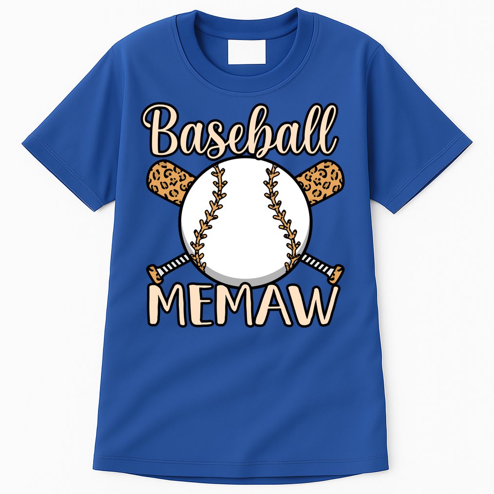 Baseball Memaw Sports Player Lover Coach Graphic Cool Gift Tall T-Shirt