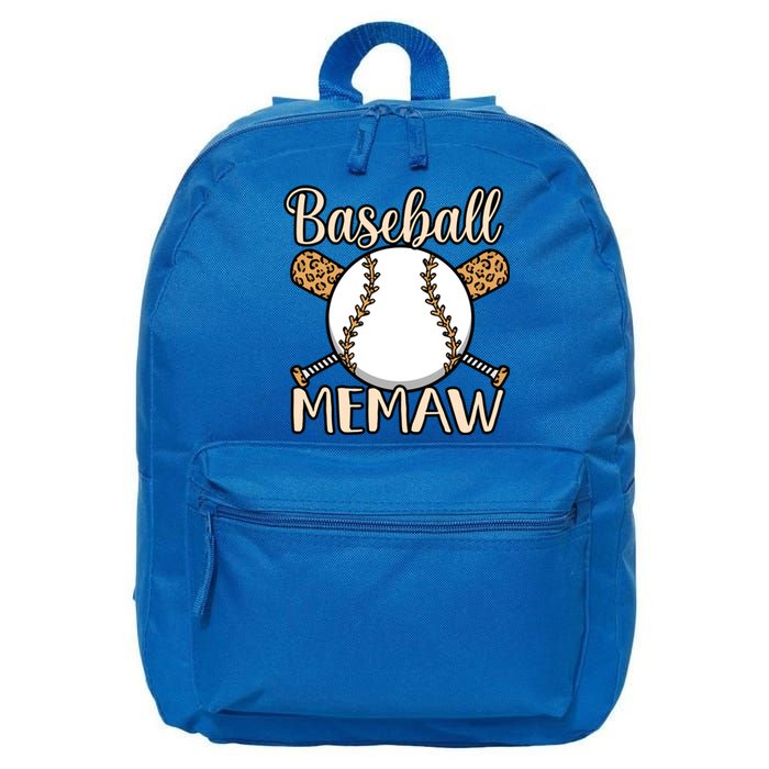 Baseball Memaw Sports Player Lover Coach Graphic Cool Gift 16 in Basic Backpack