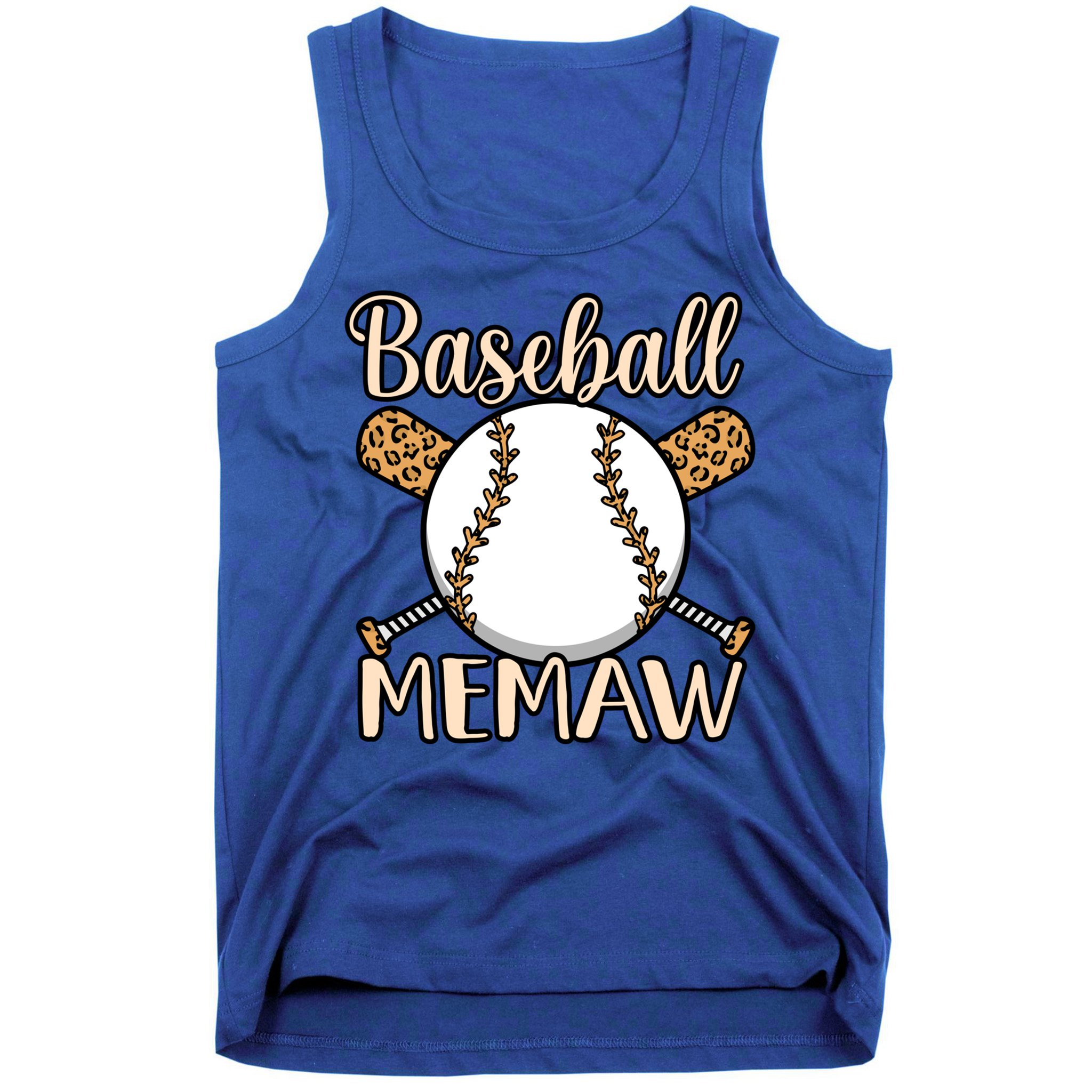 Baseball Memaw Sports Player Lover Coach Graphic Cool Gift Tank Top