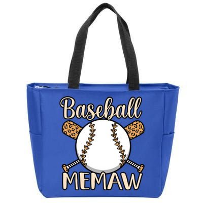 Baseball Memaw Sports Player Lover Coach Graphic Cool Gift Zip Tote Bag