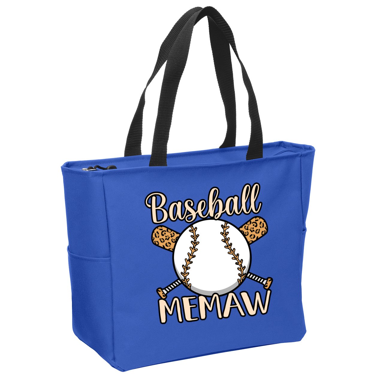 Baseball Memaw Sports Player Lover Coach Graphic Cool Gift Zip Tote Bag