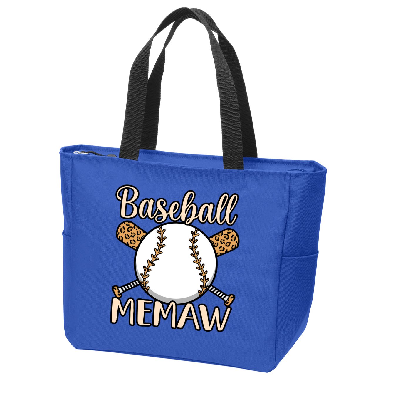 Baseball Memaw Sports Player Lover Coach Graphic Cool Gift Zip Tote Bag