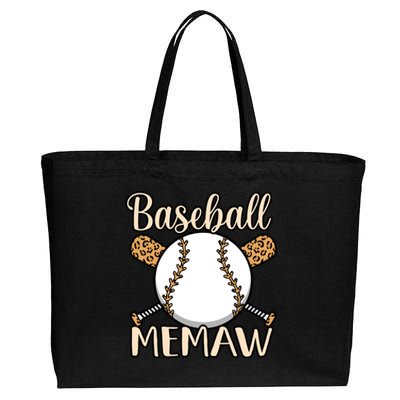 Baseball Memaw Sports Player Lover Coach Graphic Cool Gift Cotton Canvas Jumbo Tote