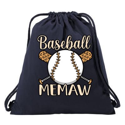 Baseball Memaw Sports Player Lover Coach Graphic Cool Gift Drawstring Bag