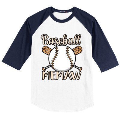 Baseball Memaw Sports Player Lover Coach Graphic Cool Gift Baseball Sleeve Shirt