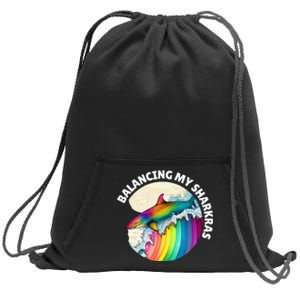 Balancing my Sharkras Spiritual Chakra Chakras Shark Sweatshirt Cinch Pack Bag