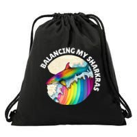 Balancing my Sharkras Spiritual Chakra Chakras Shark Drawstring Bag