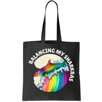 Balancing my Sharkras Spiritual Chakra Chakras Shark Tote Bag