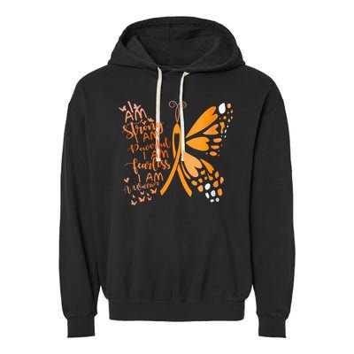 Butterfly Multiple Sclerosis Awareness Garment-Dyed Fleece Hoodie