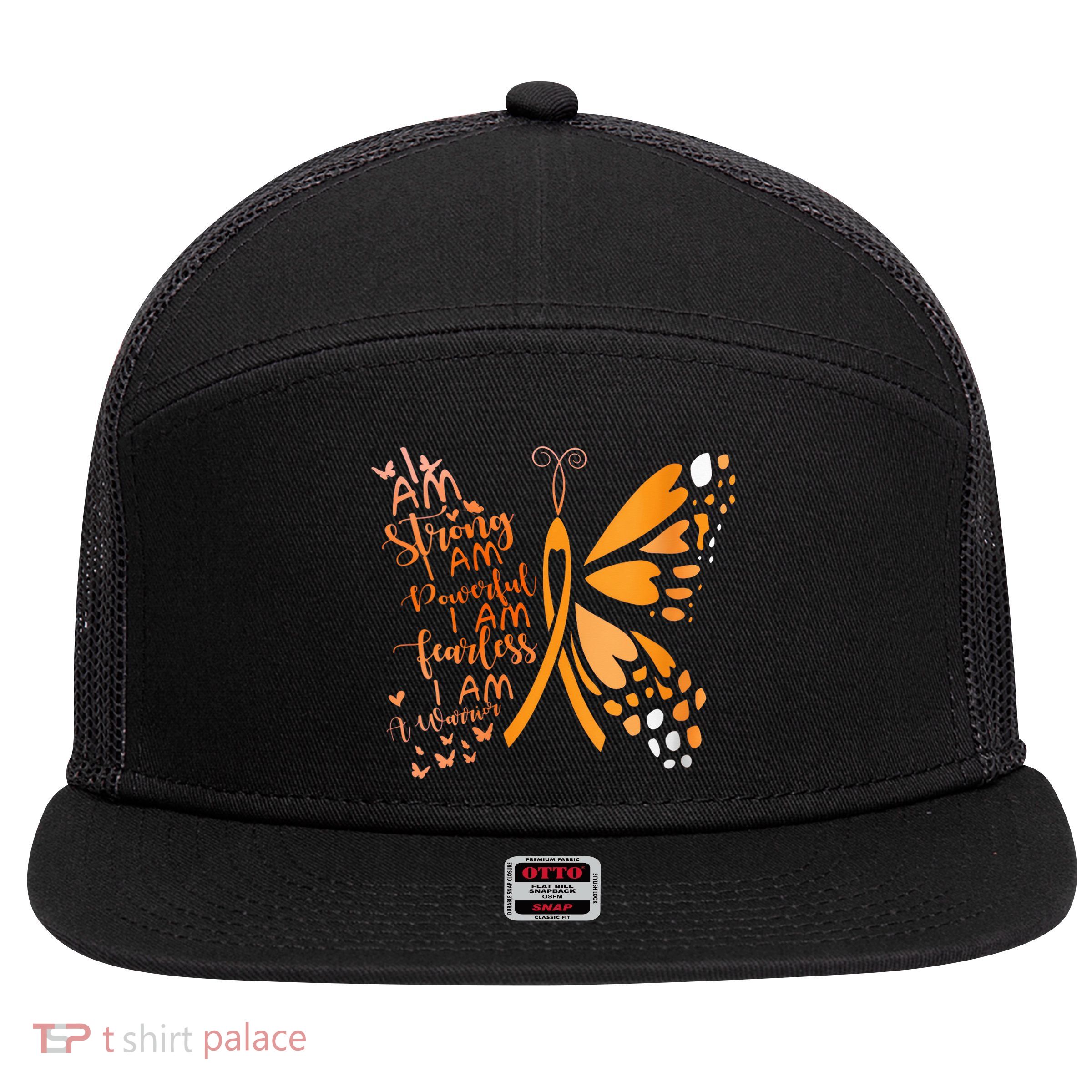 Butterfly Multiple Sclerosis Awareness 7 Panel Mesh Trucker Snapback Hat
