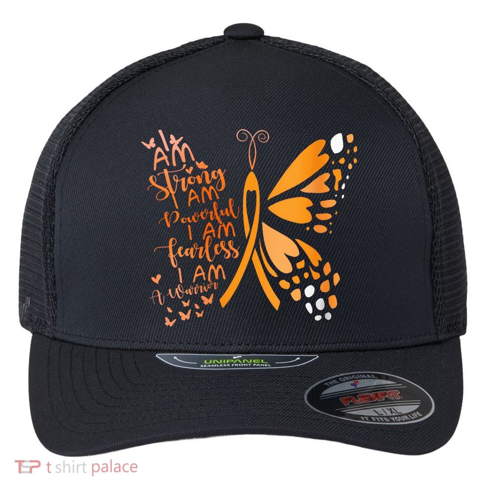 Butterfly Multiple Sclerosis Awareness Flexfit Unipanel Trucker Cap
