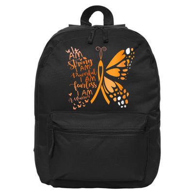 Butterfly Multiple Sclerosis Awareness 16 in Basic Backpack