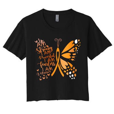 Butterfly Multiple Sclerosis Awareness Crop Top