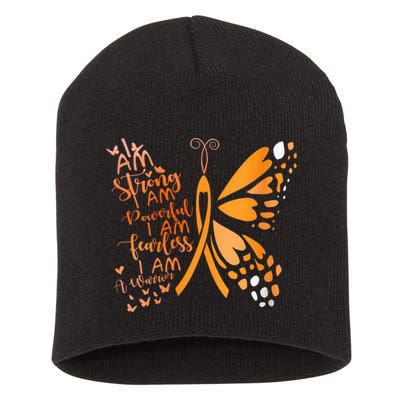 Butterfly Multiple Sclerosis Awareness Short Acrylic Beanie