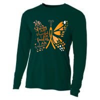 Butterfly Multiple Sclerosis Awareness Cooling Performance Long Sleeve Crew