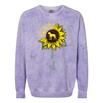 Boxer Mom Sunflower Boxer Dog Gifts Dog Mom Mama Colorblast Crewneck Sweatshirt