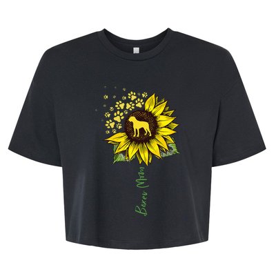 Boxer Mom Sunflower Boxer Dog Gifts Dog Mom Mama Bella+Canvas Jersey Crop Tee