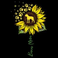 Boxer Mom Sunflower Boxer Dog Gifts Dog Mom Mama Hoodie