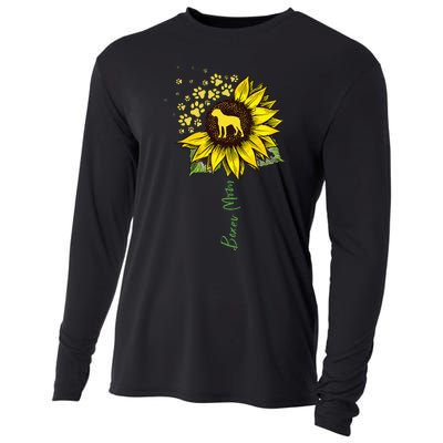 Boxer Mom Sunflower Boxer Dog Gifts Dog Mom Mama Cooling Performance Long Sleeve Crew