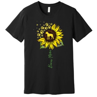 Boxer Mom Sunflower Boxer Dog Gifts Dog Mom Mama Premium T-Shirt