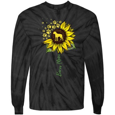 Boxer Mom Sunflower Boxer Dog Gifts Dog Mom Mama Tie-Dye Long Sleeve Shirt