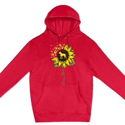 Boxer Mom Sunflower Boxer Dog Gifts Dog Mom Mama Premium Pullover Hoodie