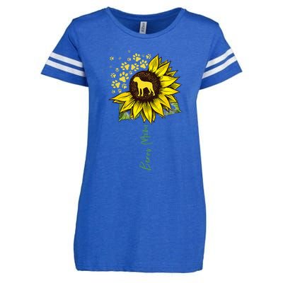 Boxer Mom Sunflower Boxer Dog Gifts Dog Mom Mama Enza Ladies Jersey Football T-Shirt