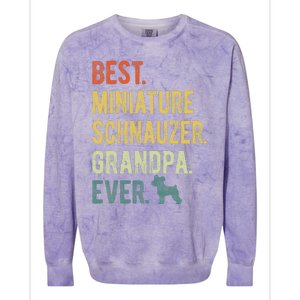 Best Miniature Schnauzer Grandpa Ever Dog Lover Fathers Day Colorblast Crewneck Sweatshirt