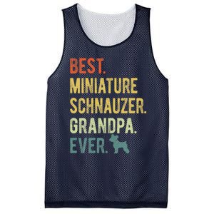 Best Miniature Schnauzer Grandpa Ever Dog Lover Fathers Day Mesh Reversible Basketball Jersey Tank