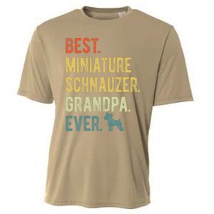 Best Miniature Schnauzer Grandpa Ever Dog Lover Fathers Day Cooling Performance Crew T-Shirt