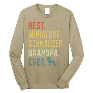 Best Miniature Schnauzer Grandpa Ever Dog Lover Fathers Day Long Sleeve Shirt