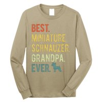 Best Miniature Schnauzer Grandpa Ever Dog Lover Fathers Day Long Sleeve Shirt