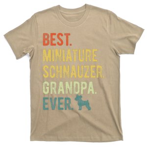 Best Miniature Schnauzer Grandpa Ever Dog Lover Fathers Day T-Shirt