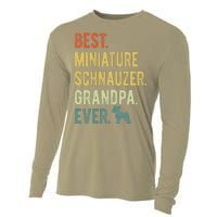 Best Miniature Schnauzer Grandpa Ever Dog Lover Fathers Day Cooling Performance Long Sleeve Crew