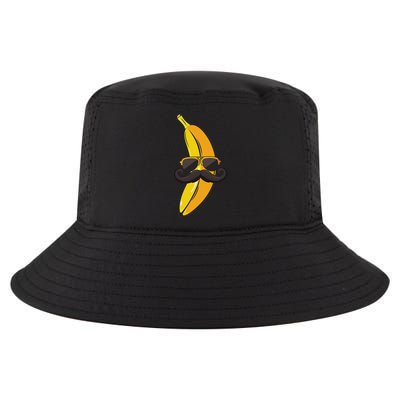 Banana Mustache Sunglasses Face Funny Fruit Cool Banana Cool Comfort Performance Bucket Hat