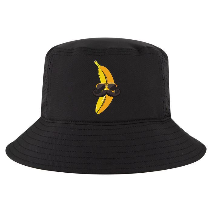 Banana Mustache Sunglasses Face Funny Fruit Cool Banana Cool Comfort Performance Bucket Hat