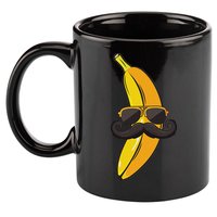 Banana Mustache Sunglasses Face Funny Fruit Cool Banana 11oz C Handle Ceramic Mug