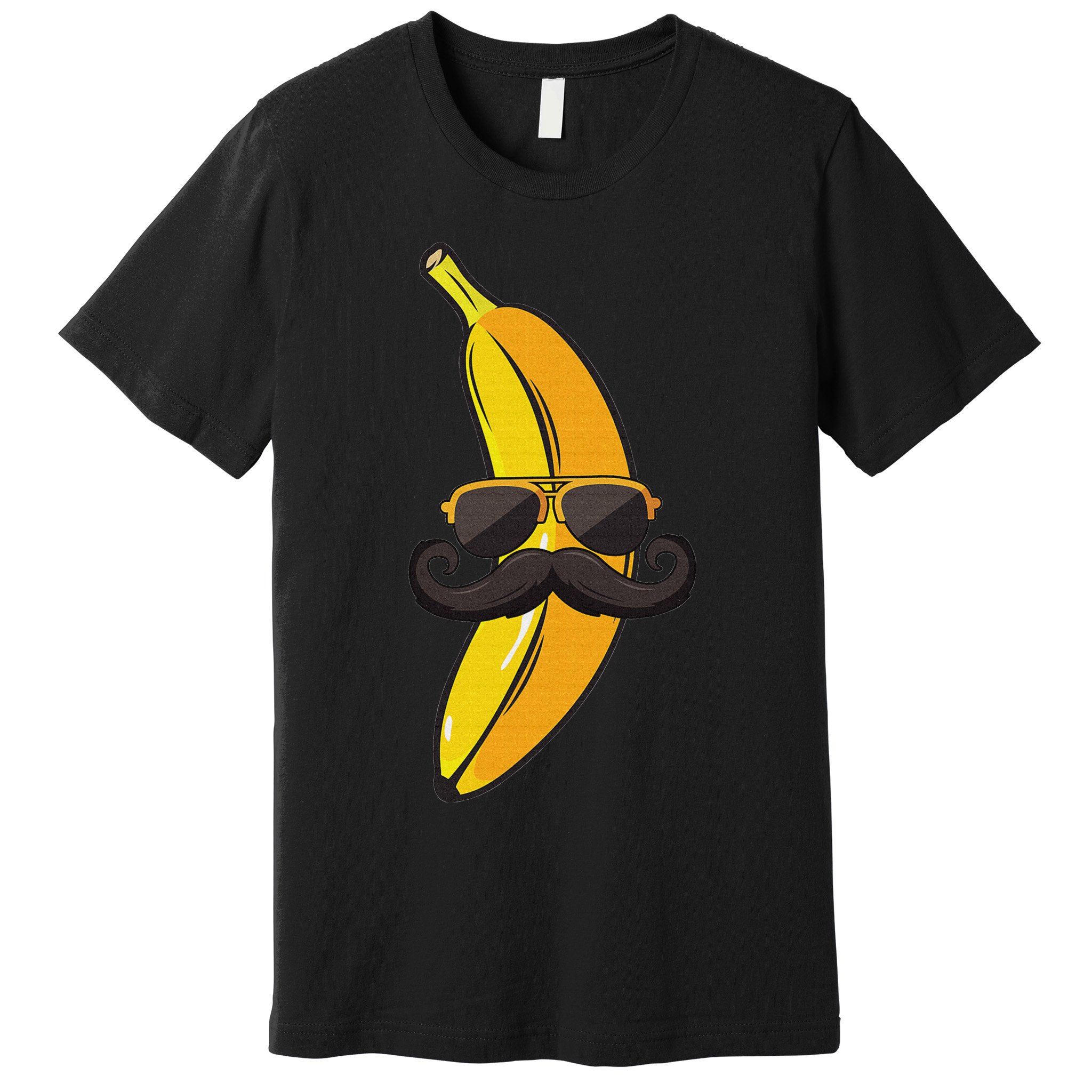 Banana Mustache Sunglasses Face Funny Fruit Cool Banana Premium T-Shirt