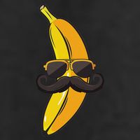 Banana Mustache Sunglasses Face Funny Fruit Cool Banana 25L Jumbo Tote