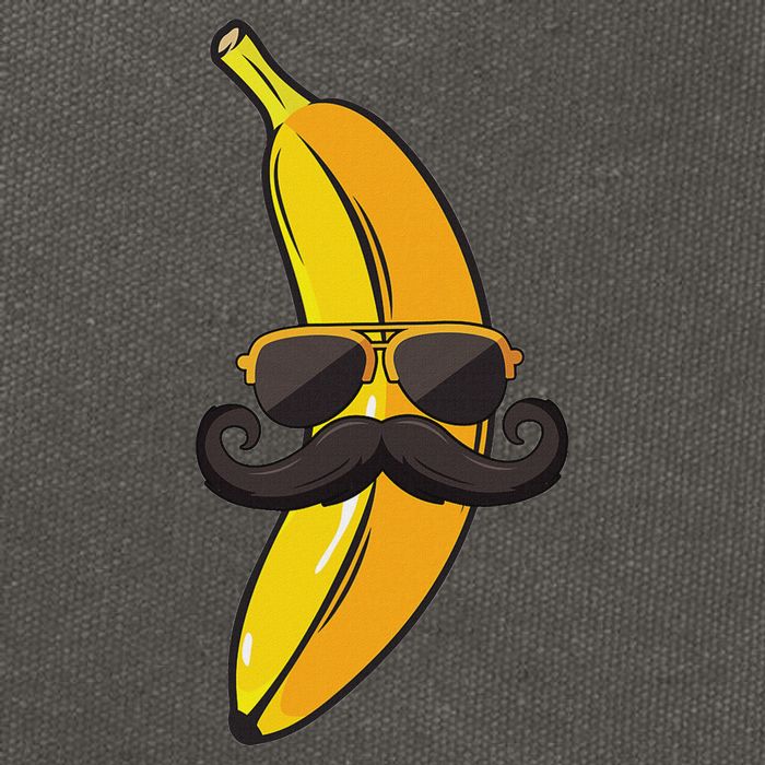 Banana Mustache Sunglasses Face Funny Fruit Cool Banana Cotton Canvas Backpack